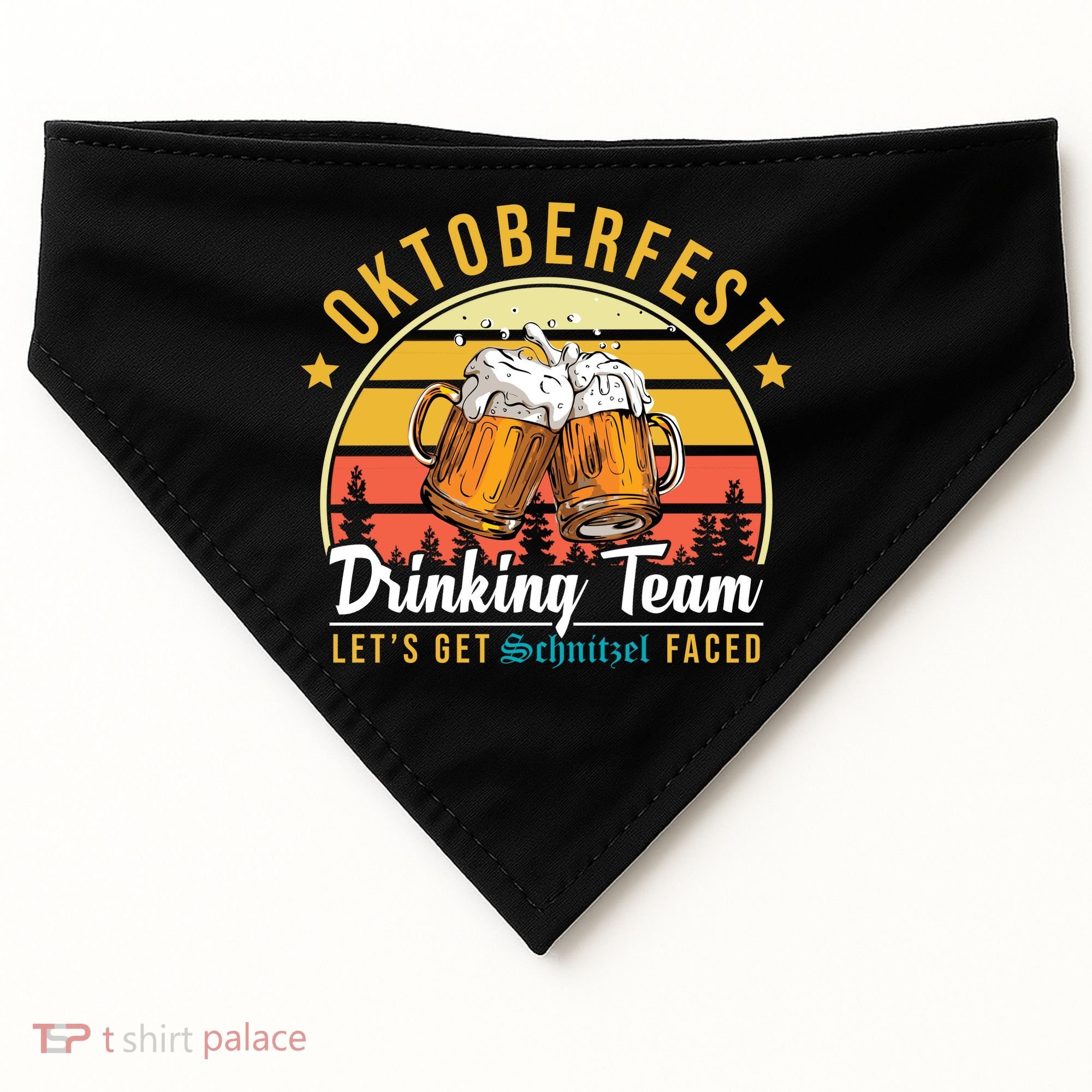 Oktoberfest Drinking Team Funny Beer USA-Made Doggie Bandana