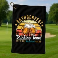 Oktoberfest Drinking Team Funny Beer Golf Towel thumb 1