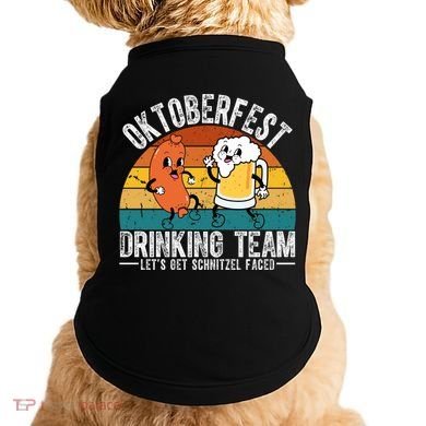 Oktoberfest Drinking Team Lets Get Schnitzel Faced Funny Doggie Tank