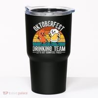Oktoberfest Drinking Team Lets Get Schnitzel Faced Funny Tumbler thumb 0