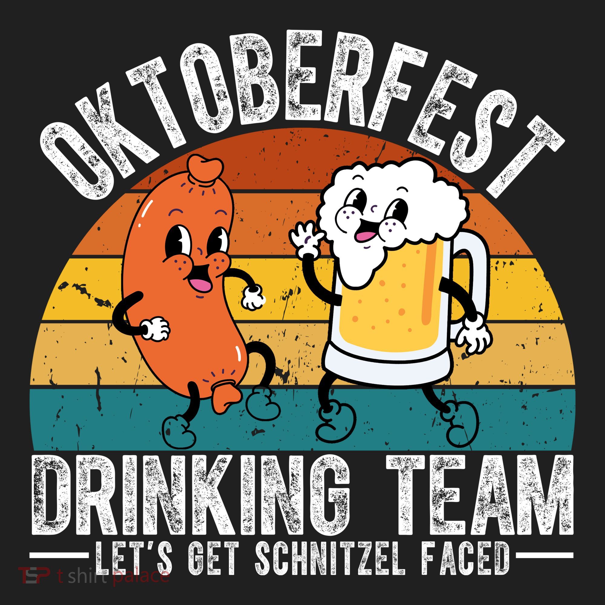 Oktoberfest Drinking Team Lets Get Schnitzel Faced Funny Tumbler
