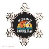 Oktoberfest Drinking Team Lets Get Schnitzel Faced Funny Ornament thumb 0