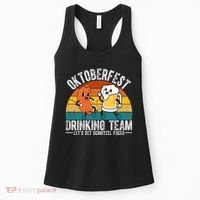 Oktoberfest Drinking Team Lets Get Schnitzel Faced Funny Women's Tank Top thumb 0