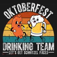 Oktoberfest Drinking Team Lets Get Schnitzel Faced Funny Baby Bodysuit thumb 2