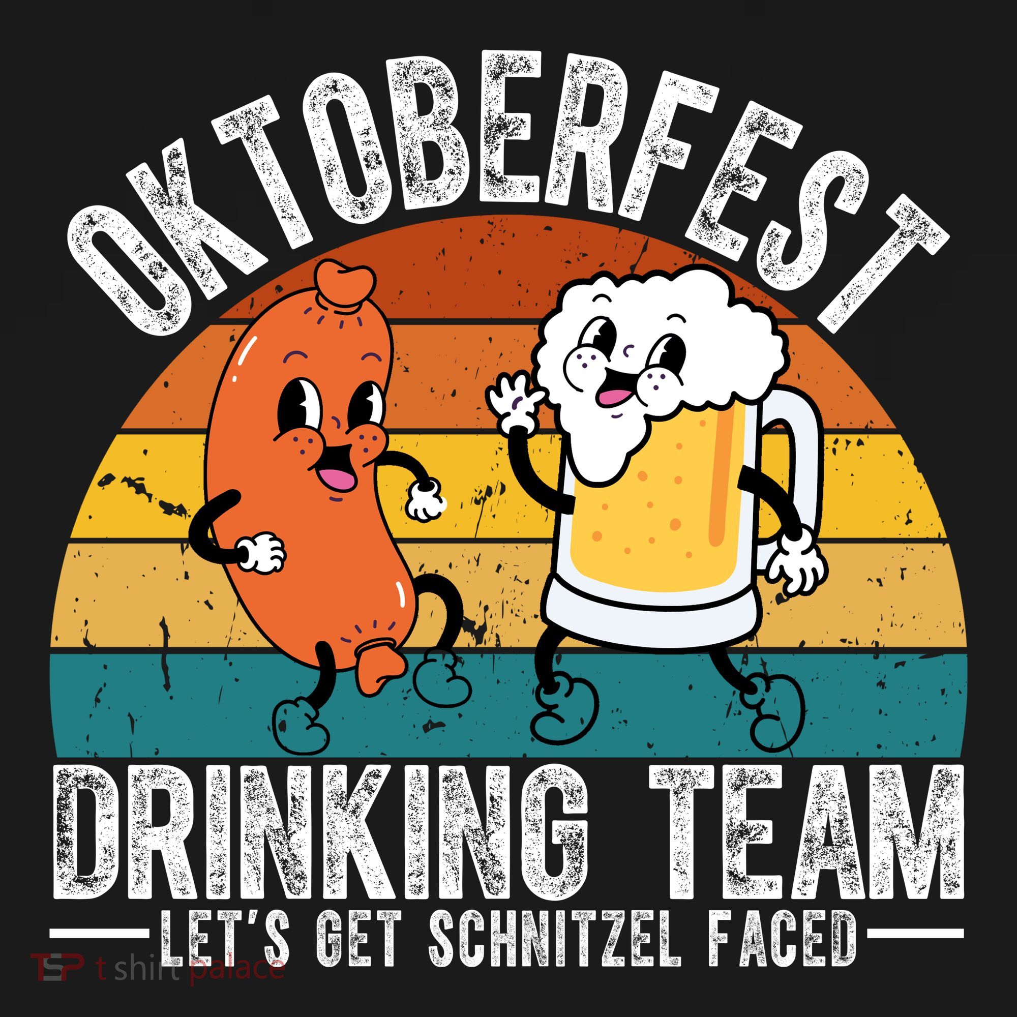Oktoberfest Drinking Team Lets Get Schnitzel Faced Funny Baby Bodysuit