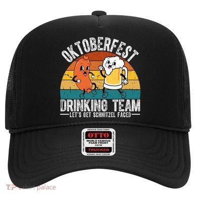 Oktoberfest Drinking Team Lets Get Schnitzel Faced Funny Hat