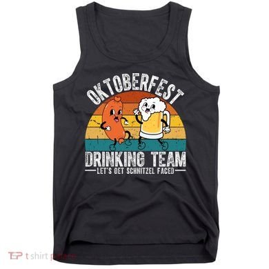 Oktoberfest Drinking Team Lets Get Schnitzel Faced Funny Tank Top
