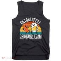 Oktoberfest Drinking Team Lets Get Schnitzel Faced Funny Tank Top thumb 0
