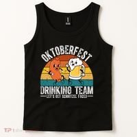 Oktoberfest Drinking Team Lets Get Schnitzel Faced Funny Tank Top thumb 2