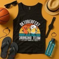 Oktoberfest Drinking Team Lets Get Schnitzel Faced Funny Tank Top thumb 4