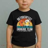 Oktoberfest Drinking Team Lets Get Schnitzel Faced Funny Toddler T-Shirt thumb 2