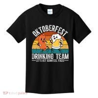 Oktoberfest Drinking Team Lets Get Schnitzel Faced Funny Kids T-Shirt thumb 0