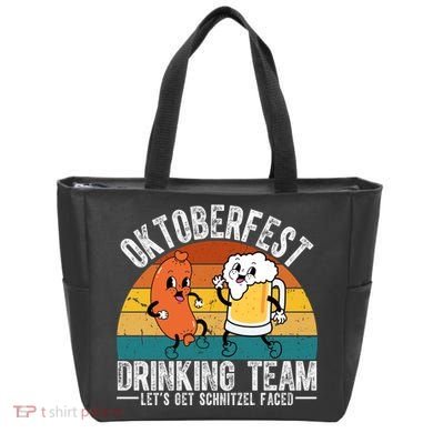 Oktoberfest Drinking Team Lets Get Schnitzel Faced Funny Tote Bag