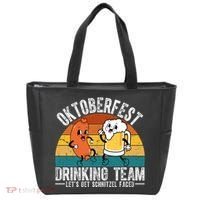 Oktoberfest Drinking Team Lets Get Schnitzel Faced Funny Tote Bag thumb 0