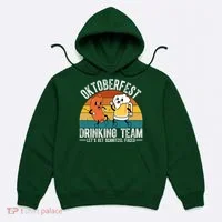 Oktoberfest Drinking Team Lets Get Schnitzel Faced Funny Hoodie thumb 0