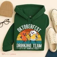 Oktoberfest Drinking Team Lets Get Schnitzel Faced Funny Hoodie thumb 4