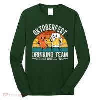 Oktoberfest Drinking Team Lets Get Schnitzel Faced Funny Long Sleeve Shirt thumb 0