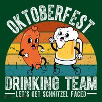 Oktoberfest Drinking Team Lets Get Schnitzel Faced Funny Long Sleeve Shirt thumb 2