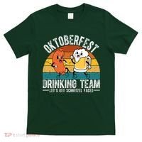 Oktoberfest Drinking Team Lets Get Schnitzel Faced Funny T-Shirt thumb 0