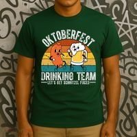 Oktoberfest Drinking Team Lets Get Schnitzel Faced Funny T-Shirt thumb 3