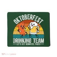 Oktoberfest Drinking Team Lets Get Schnitzel Faced Funny Mousepad thumb 0
