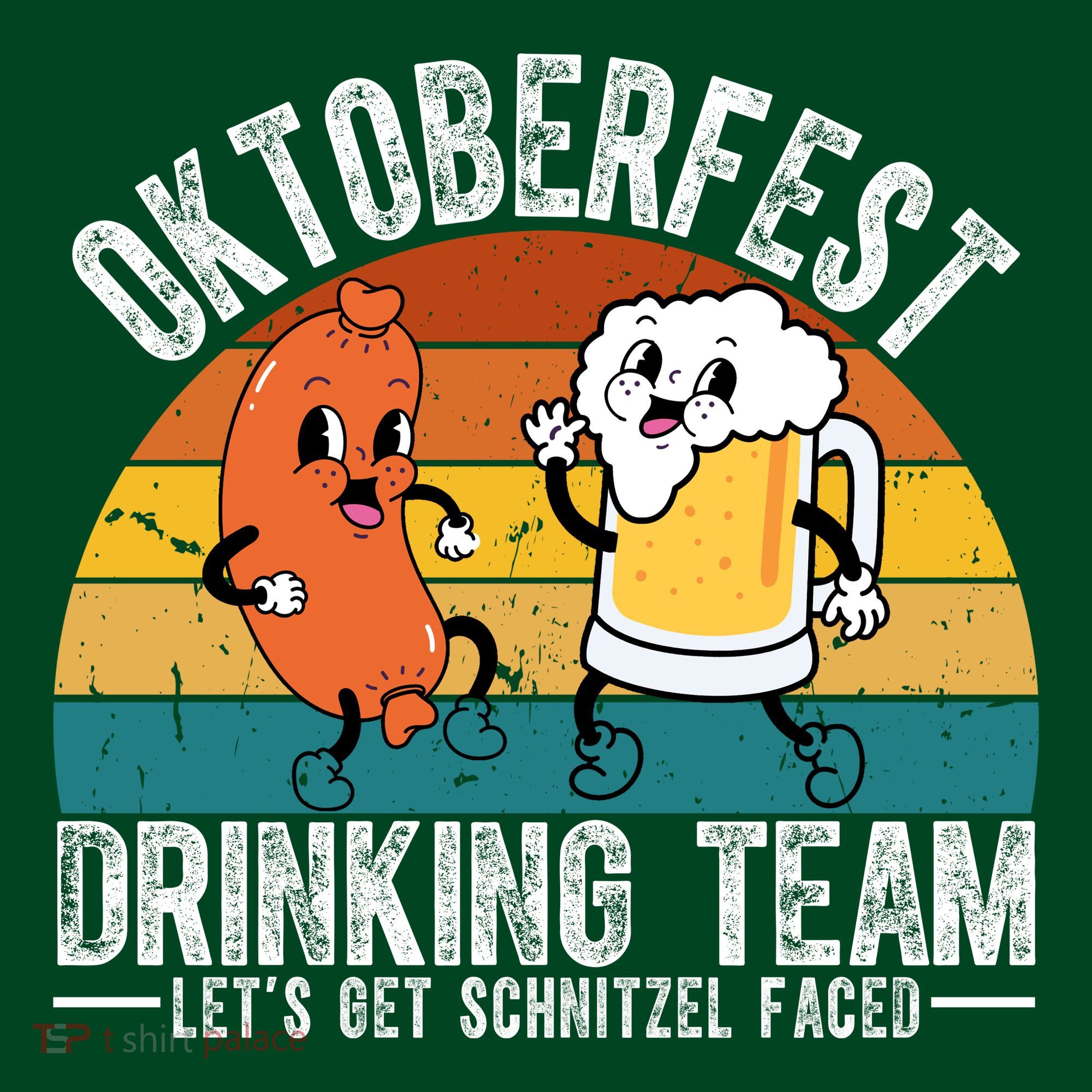 Oktoberfest Drinking Team Lets Get Schnitzel Faced Funny Visor