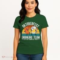 Oktoberfest Drinking Team Lets Get Schnitzel Faced Funny Women's T-Shirt thumb 4
