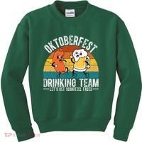 Oktoberfest Drinking Team Lets Get Schnitzel Faced Funny Kids Sweatshirt thumb 0