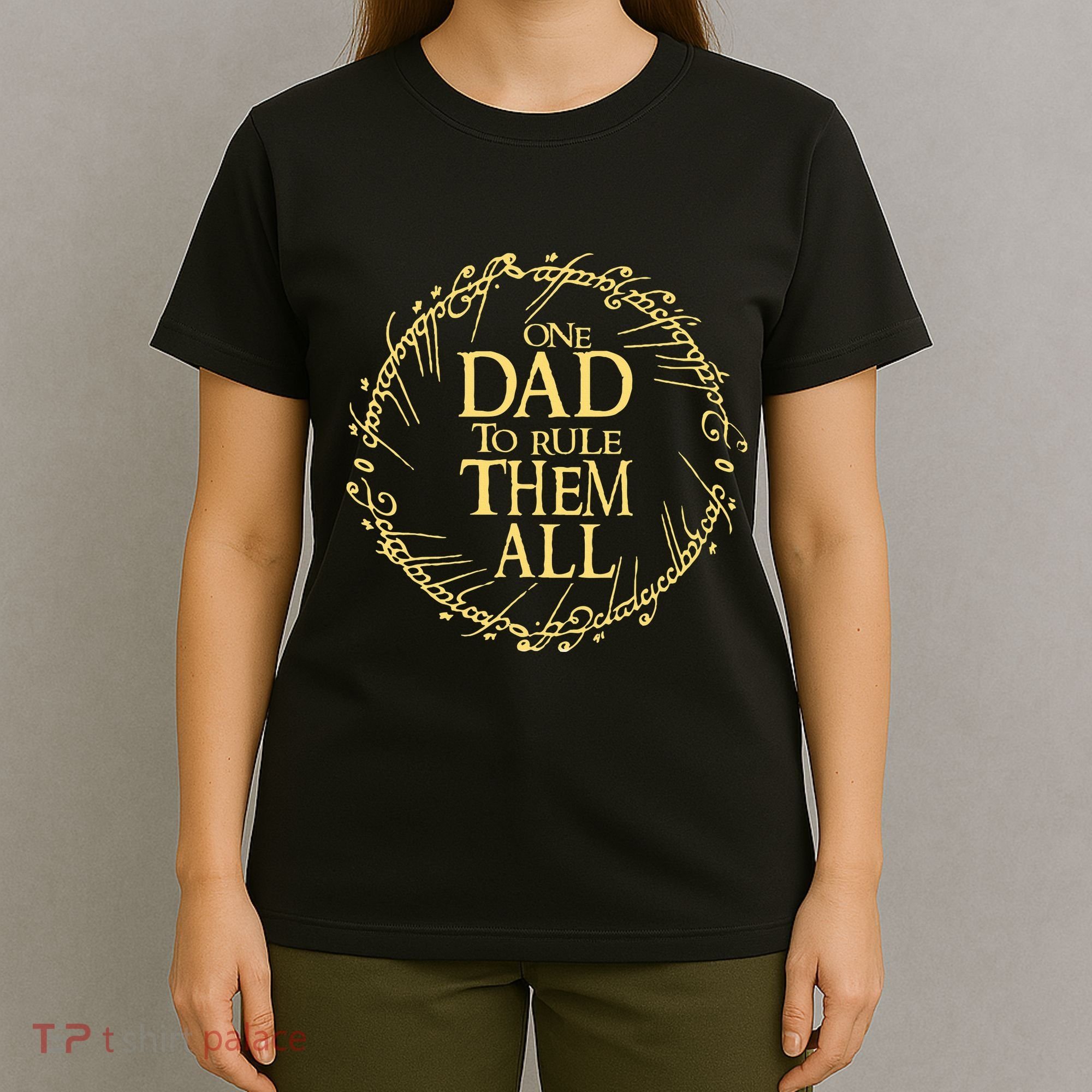One Dad To Rule Them All Vintage Nerd Dad Father Day Apparel T-Shirt