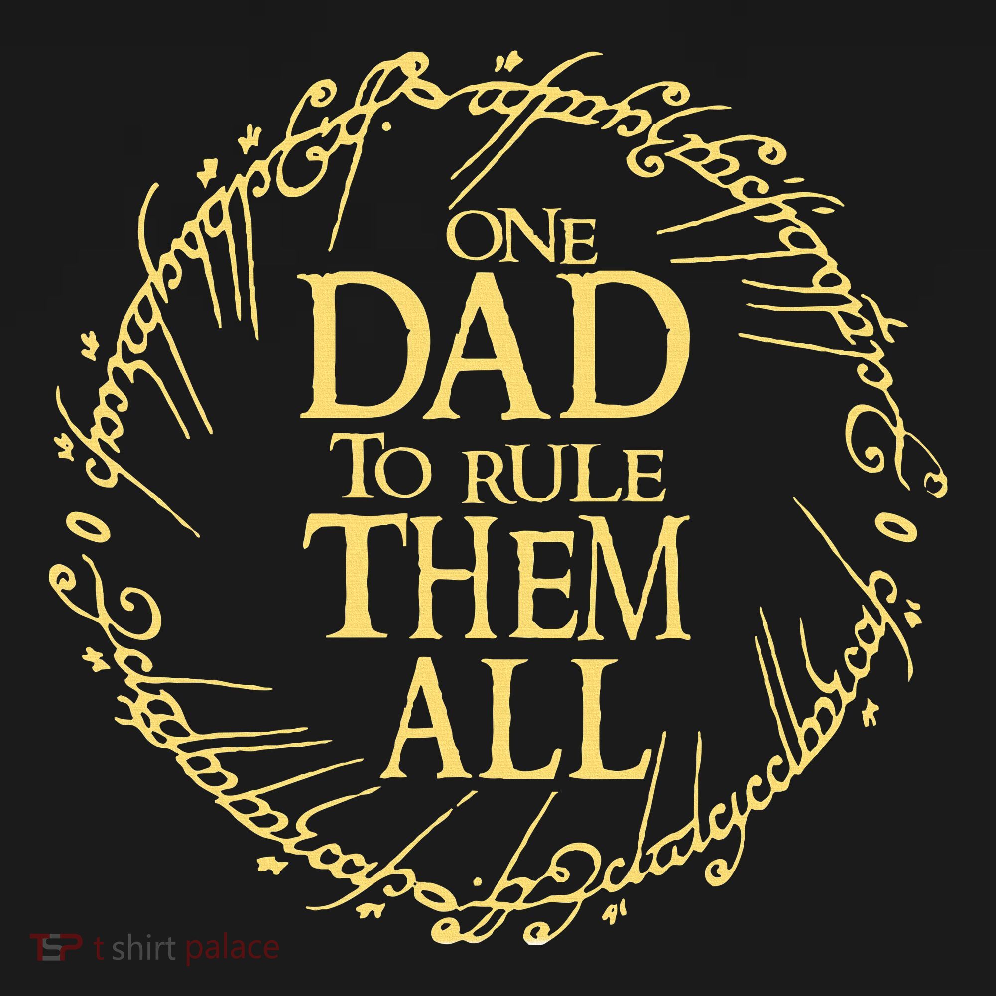 One Dad To Rule Them All Vintage Nerd Dad Father Day Apparel T-Shirt