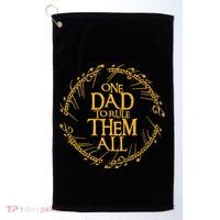 One Dad To Rule Them All Fathers Day Golf Towel thumb 0