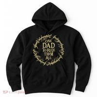 One Dad To Rule Them All Funny Fantasy Nerd Hoodie thumb 0