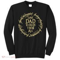 One Dad To Rule Them All Funny Fantasy Nerd Sweatshirt thumb 0