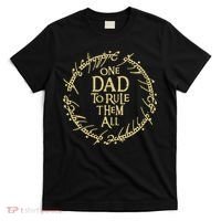 One Dad To Rule Them All Funny Fantasy Nerd T-Shirt thumb 0