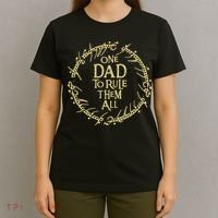 One Dad To Rule Them All Funny Fantasy Nerd T-Shirt thumb 4