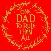 One Dad To Rule Them All Funny Fantasy Nerd Santa Hat thumb 1