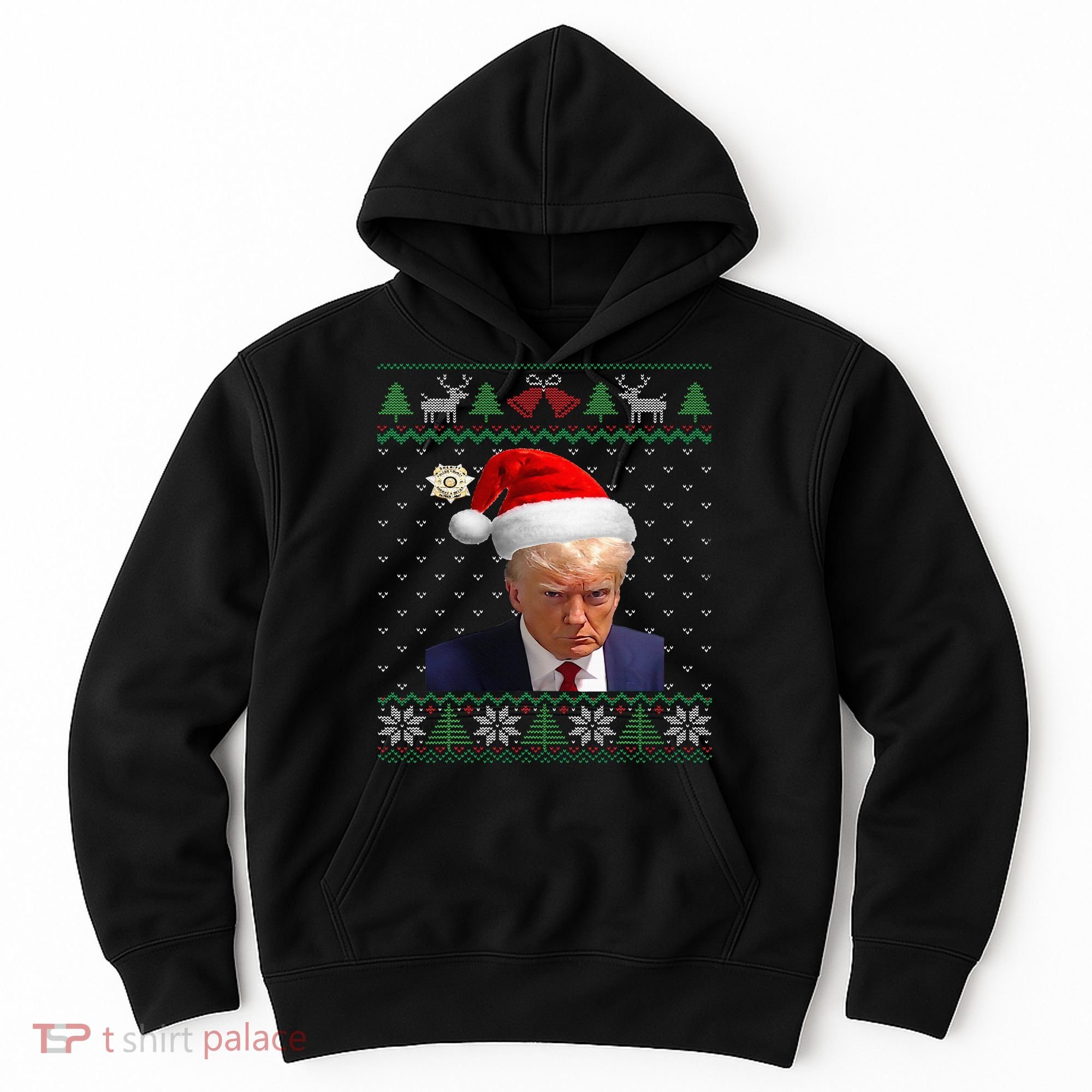 Official Donald Trump Mug Shot Ugly Christmas Hoodie