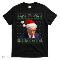 Official Donald Trump Mug Shot Ugly Christmas T-Shirt thumb 0