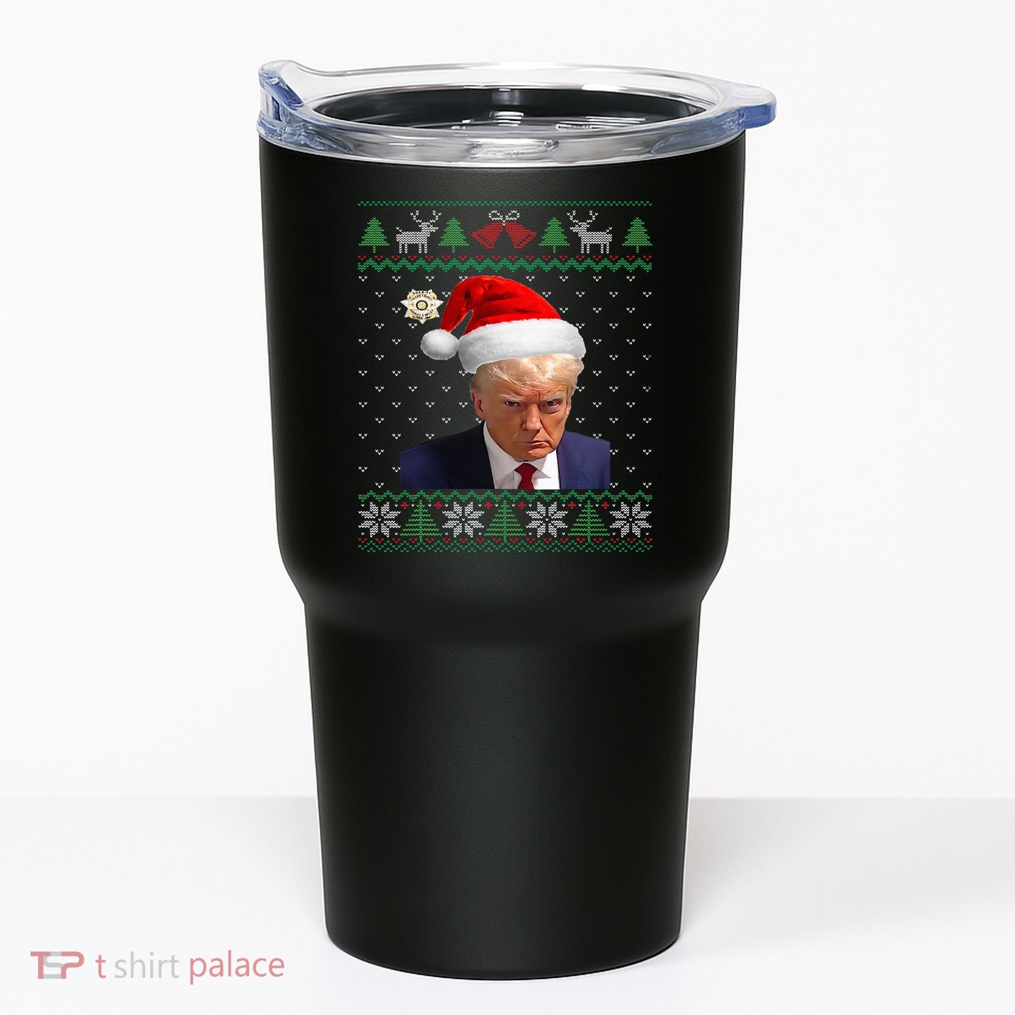Official Donald Trump Mug Shot Ugly Christmas Tumbler