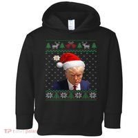 Official Donald Trump Mug Shot Ugly Christmas Toddler Hoodie thumb 0