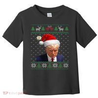 Official Donald Trump Mug Shot Ugly Christmas Toddler T-Shirt thumb 0