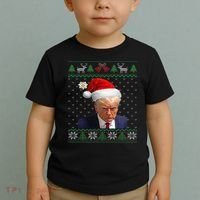 Official Donald Trump Mug Shot Ugly Christmas Toddler T-Shirt thumb 2