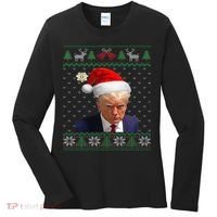 Official Donald Trump Mug Shot Ugly Christmas Women's Long Sleeve Shirt thumb 0