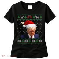 Official Donald Trump Mug Shot Ugly Christmas Women's T-Shirt thumb 0