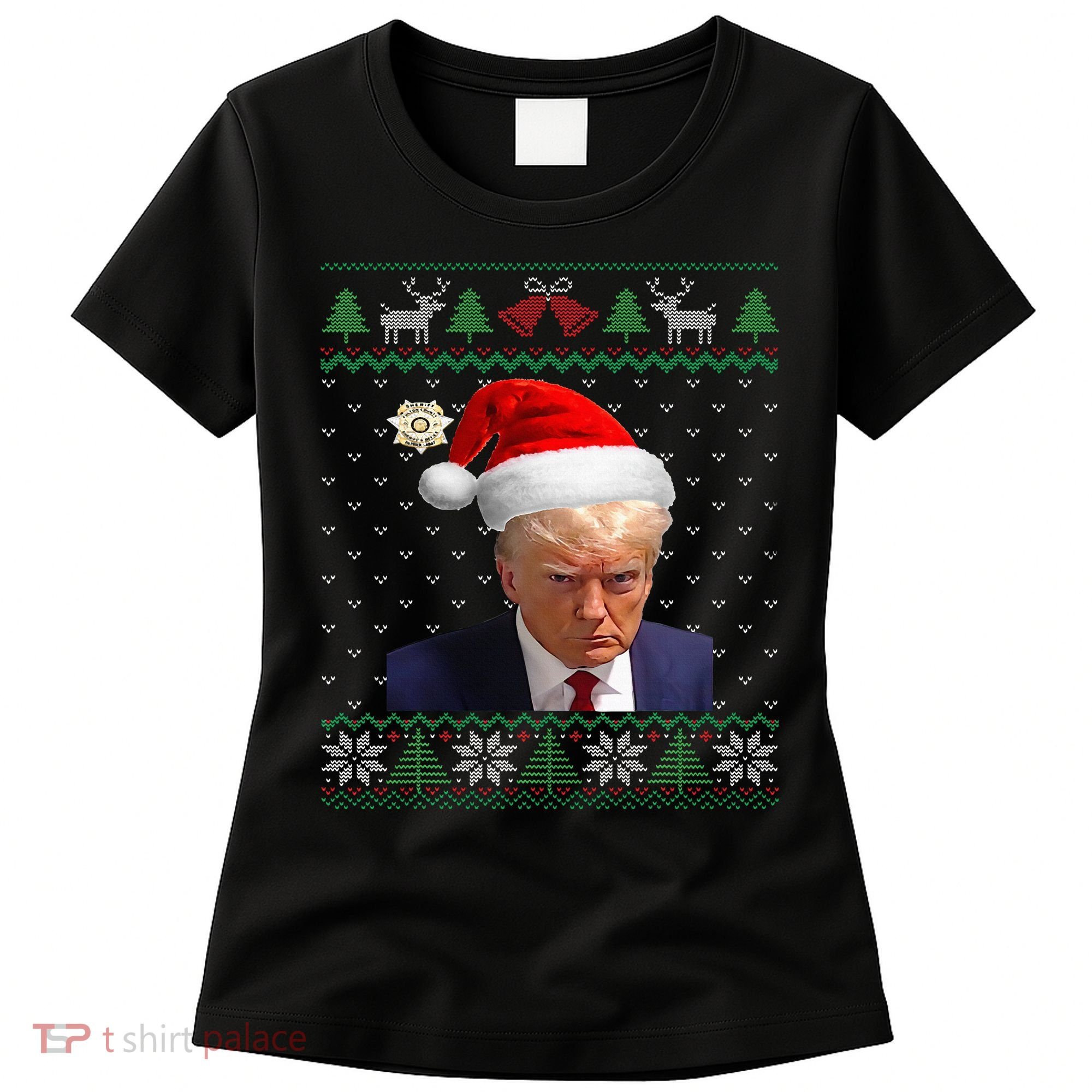 Official Donald Trump Mug Shot Ugly Christmas Women's T-Shirt