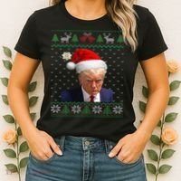 Official Donald Trump Mug Shot Ugly Christmas Women's T-Shirt thumb 2