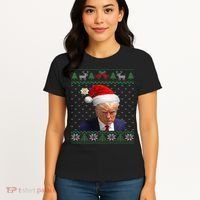 Official Donald Trump Mug Shot Ugly Christmas Women's T-Shirt thumb 4