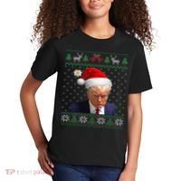 Official Donald Trump Mug Shot Ugly Christmas Kids T-Shirt thumb 2