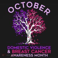October Domestic Violence & Breast Cancer Awareness Month Doggie Tank thumb 4
