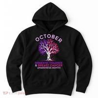 October Domestic Violence & Breast Cancer Awareness Month Hoodie thumb 0